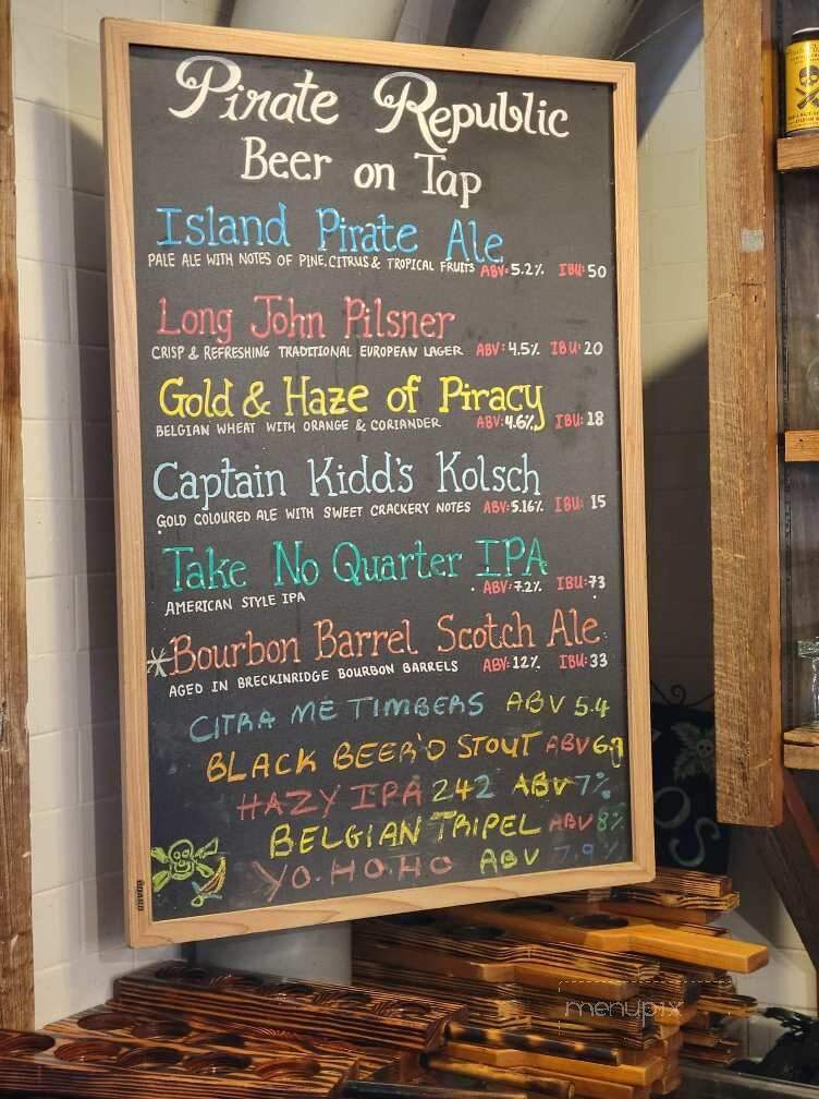 Beach Island Brewery - Dunedin, FL menu_pic