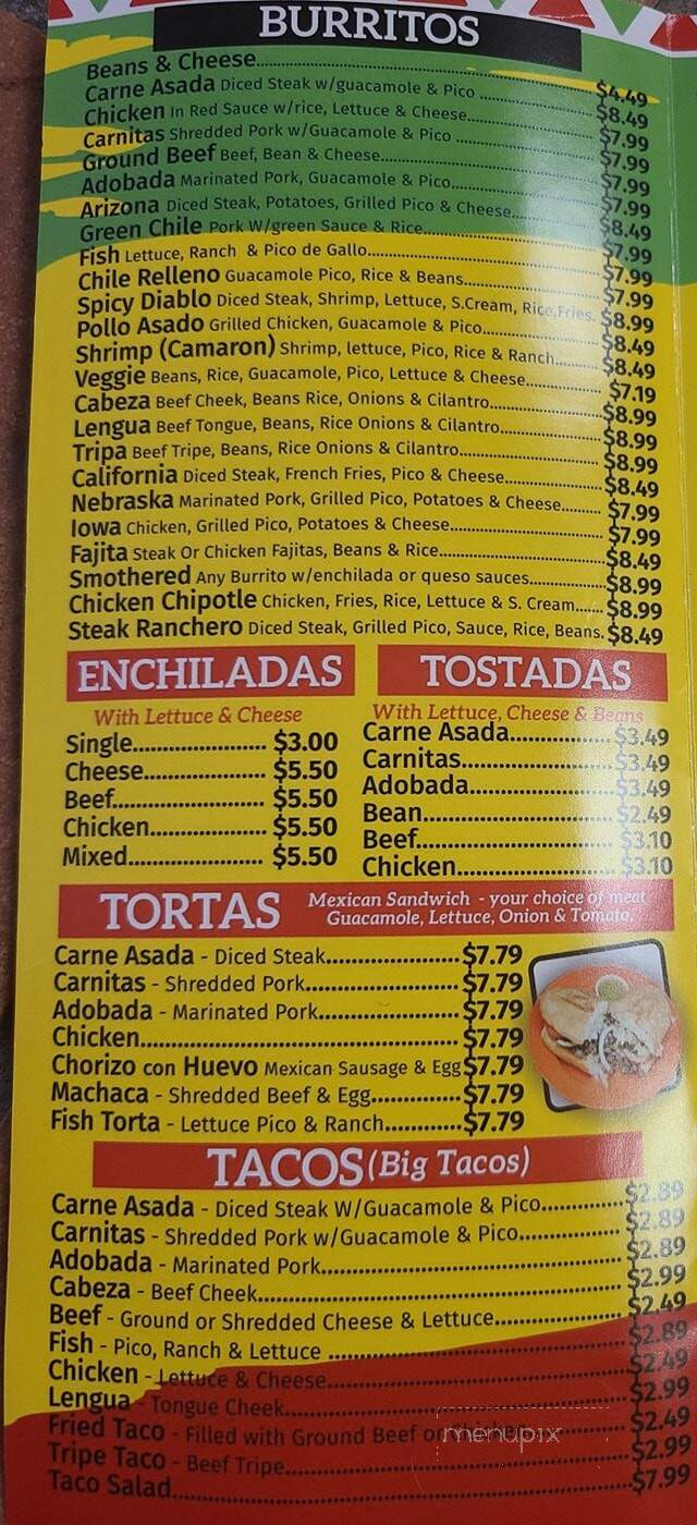 Abelardo's Mexican Fresh - Lincoln, NE menu_pic