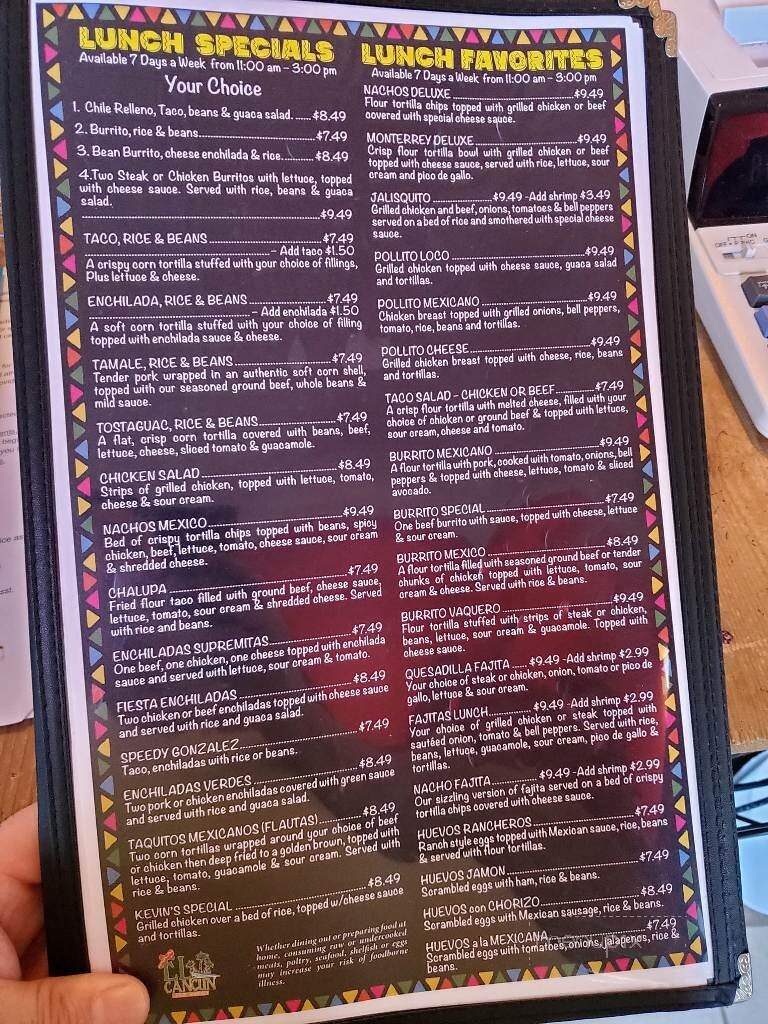 El Cancun - Dwight, IL menu_pic