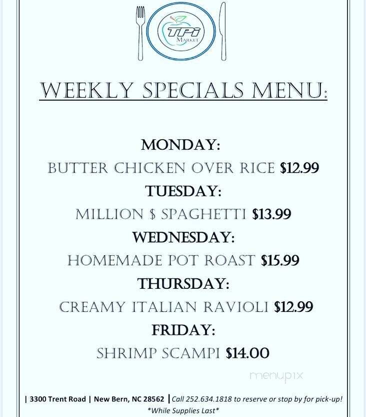 TPi Market - New Bern, NC menu_pic