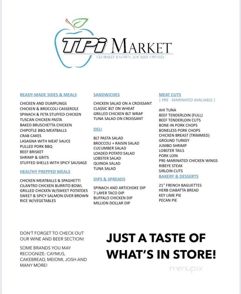 TPi Market - New Bern, NC menu_pic