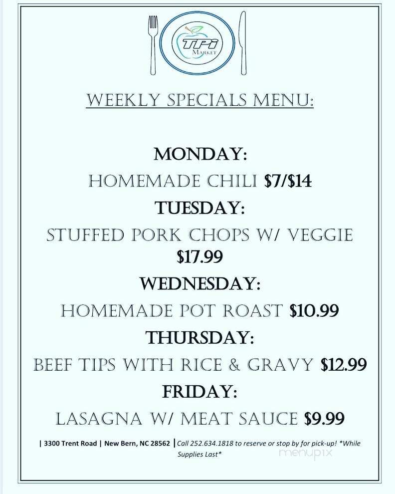 TPi Market - New Bern, NC menu_pic