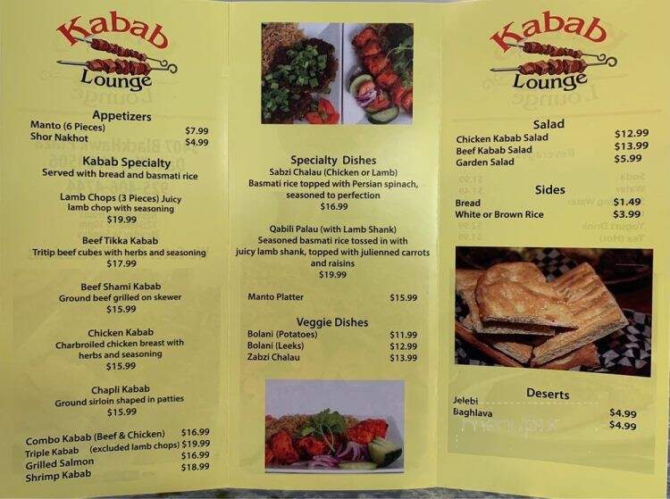 Kabab Lounge - Blackhawk, CA menu_pic