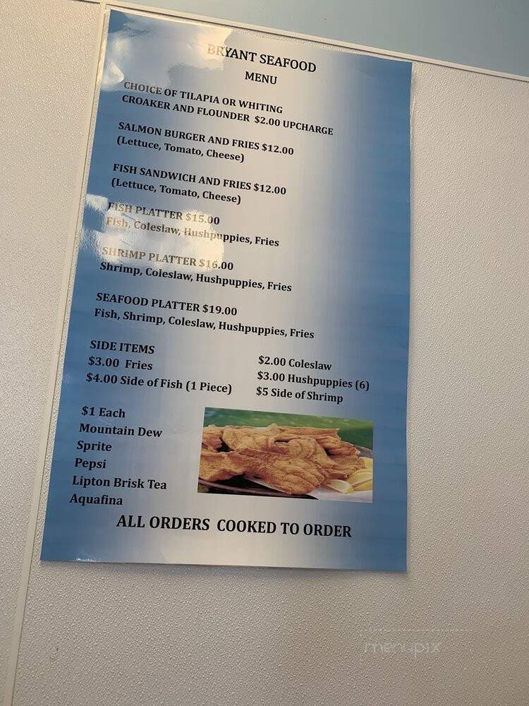 Bryant Seafood Market - Charlotte, NC menu_pic