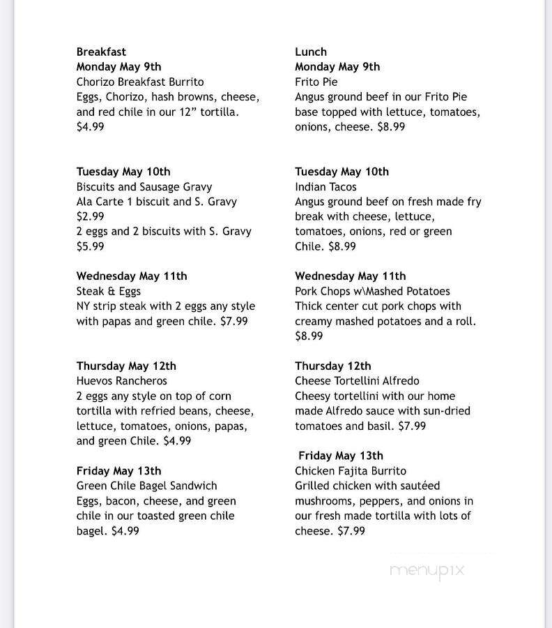 Desert Sky On the Fly - Albuquerque, NM menu_pic