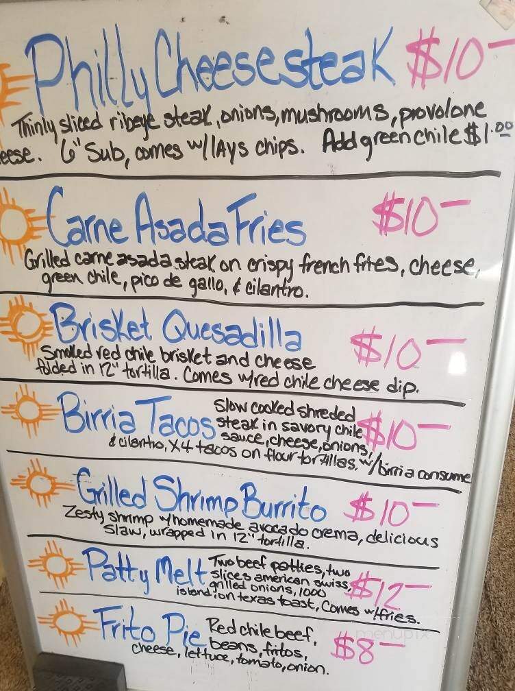 Desert Sky On the Fly - Albuquerque, NM menu_pic