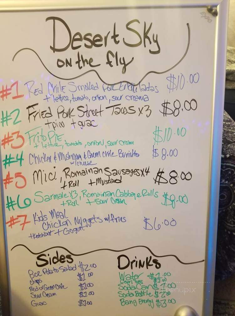 Desert Sky On the Fly - Albuquerque, NM menu_pic