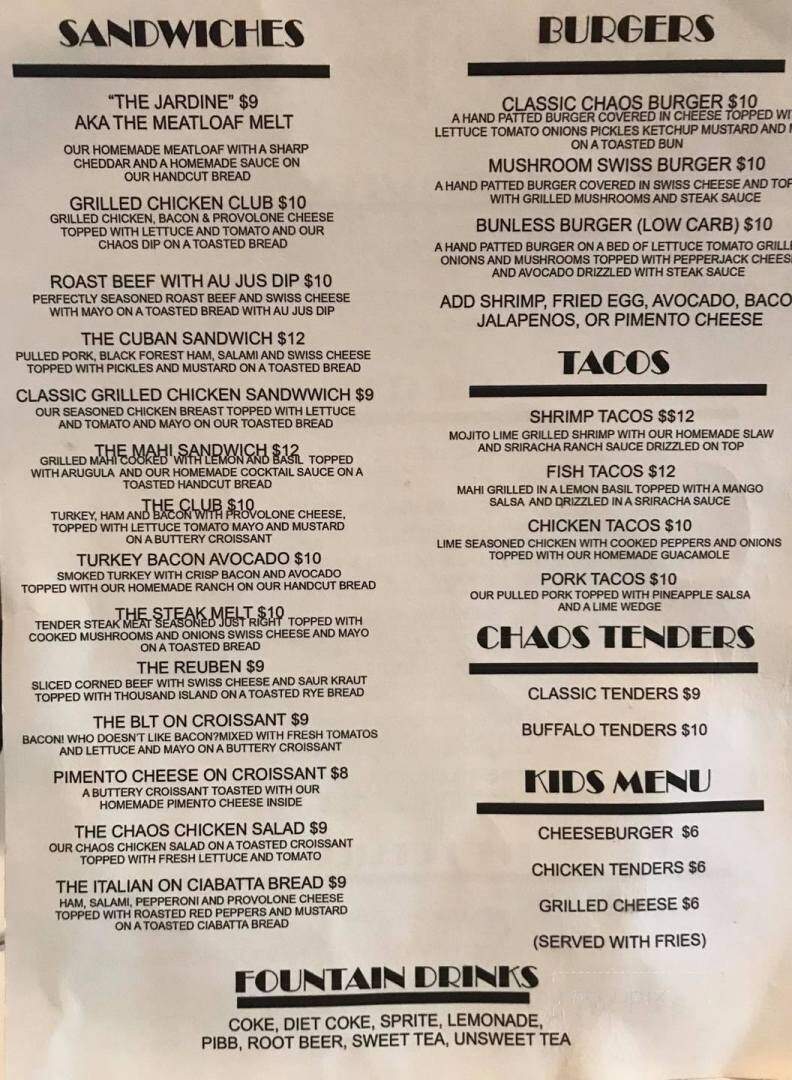 Three 1 Seven - Douglas, GA menu_pic