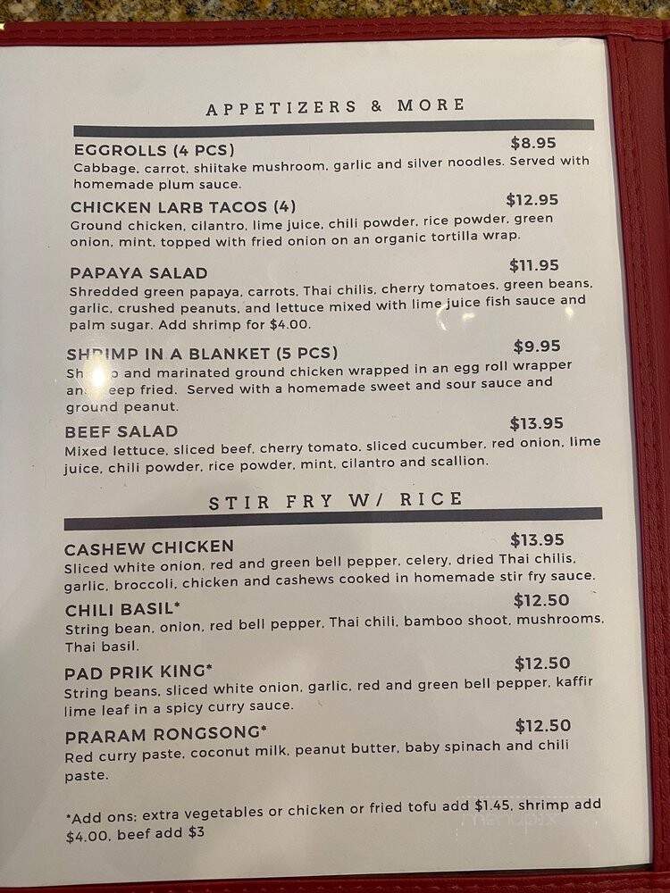 White Jasmin Thai Cuisine - Lansdale, PA menu_pic