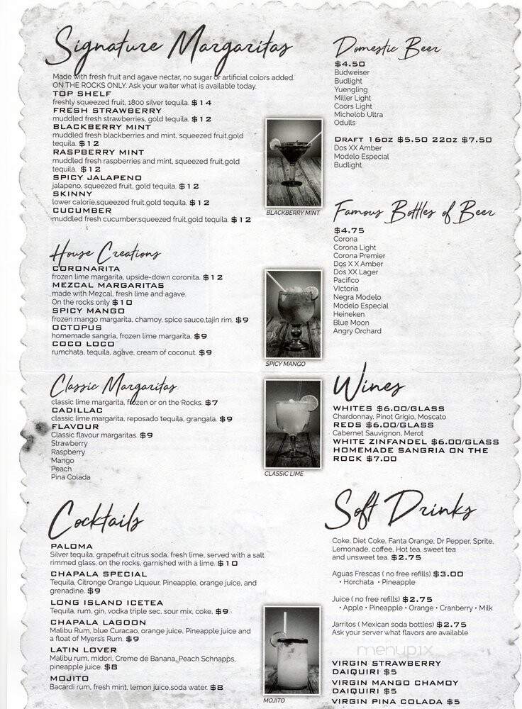 Chapala Mexican Grill - Worthington, OH menu_pic