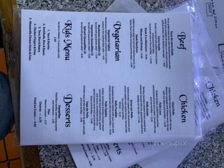 Lozano's Fiesta Authentic Mexican Grill - Newberry, SC menu_pic