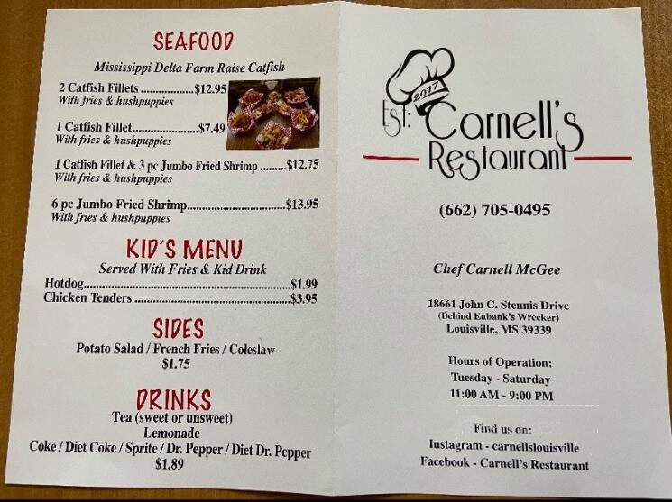 Carnell's Restaurant - Louisville, MS