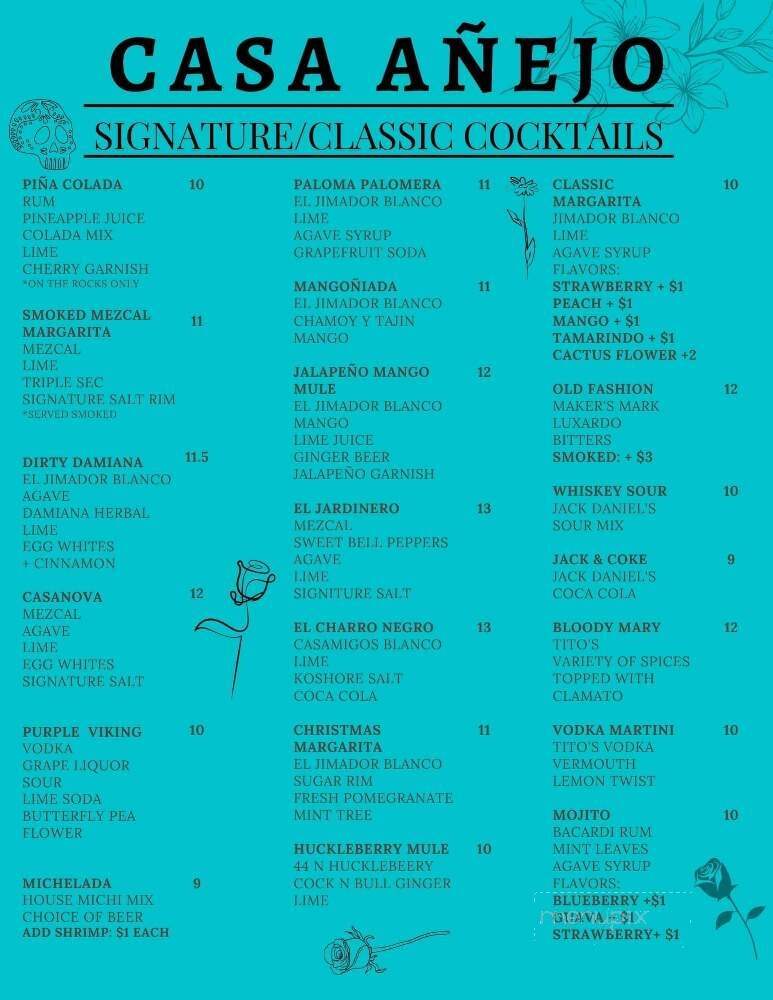 Casa Anejo - Caldwell, ID menu_pic
