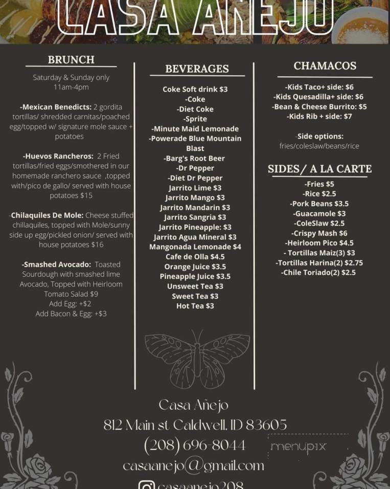 Casa Anejo - Caldwell, ID menu_pic