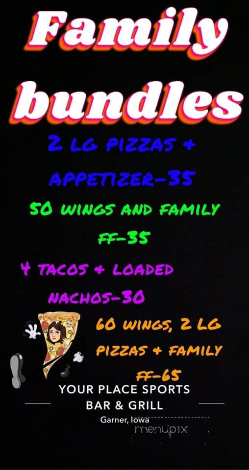 Your Place Sports Bar & Grill - Garner, IA menu_pic