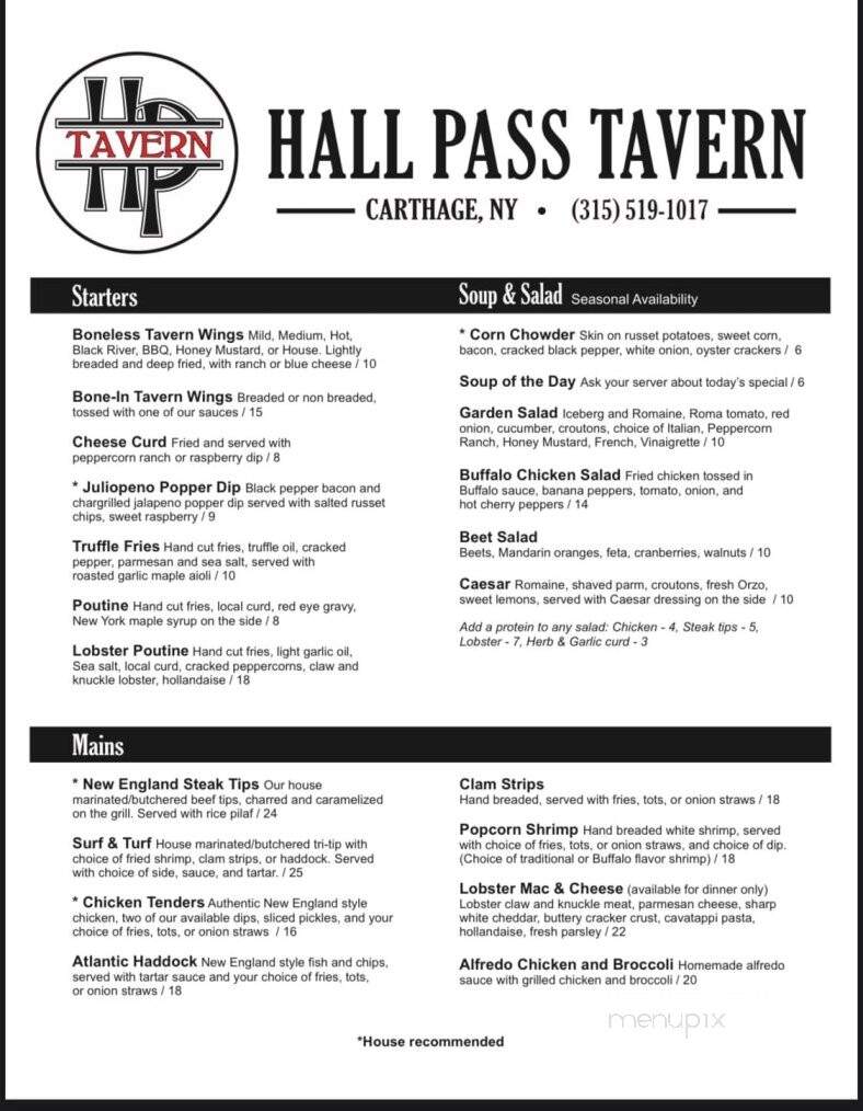 Hall Pass Tavern - Carthage, NY