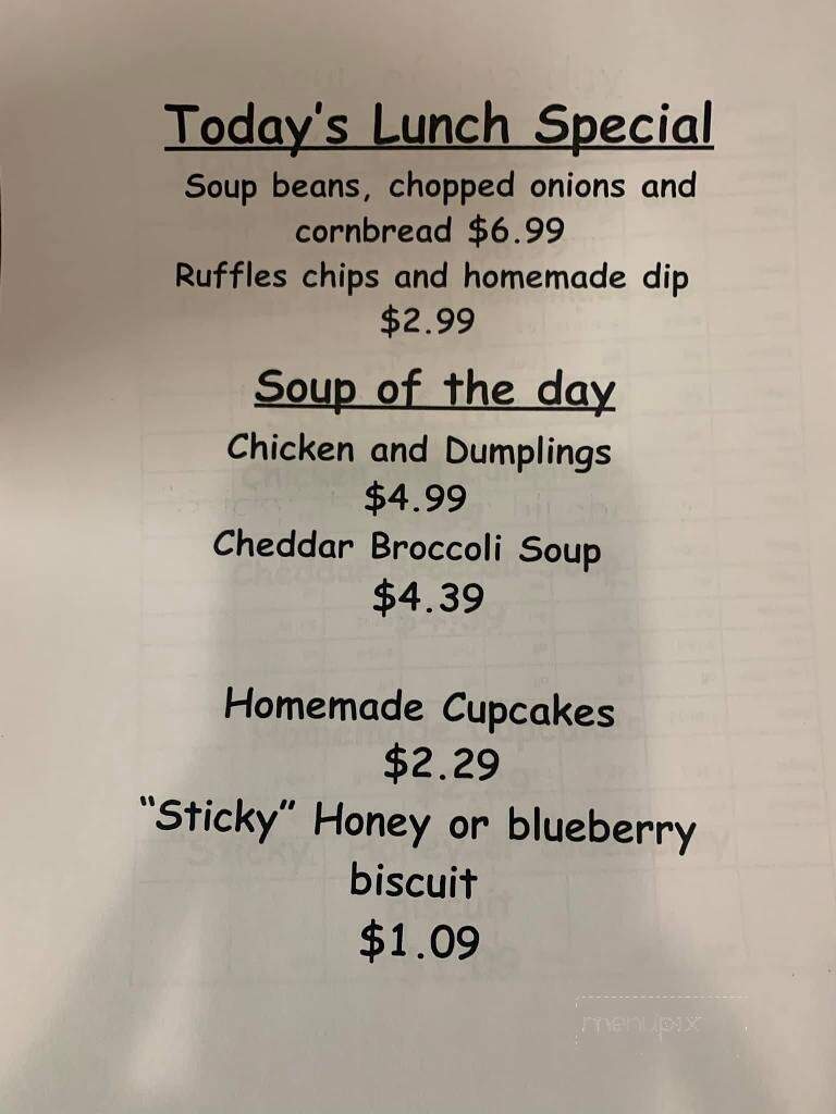 The Eagle Stop - Austin, IN menu_pic