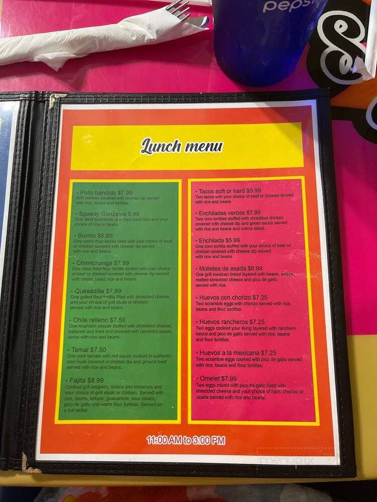 Carmelita's - Gravois Mills, MO menu_pic