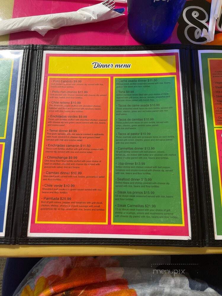 Carmelita's - Gravois Mills, MO menu_pic