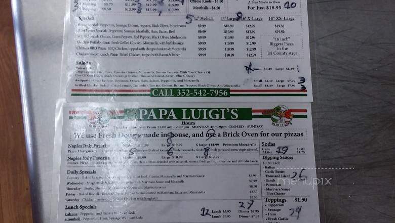 Papa Luigi's - Old Town, FL menu_pic