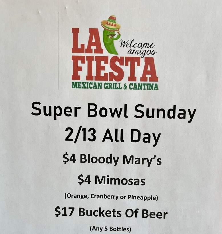 La Fiesta Mexican Grill & Cantina - Leavenworth, KS menu_pic