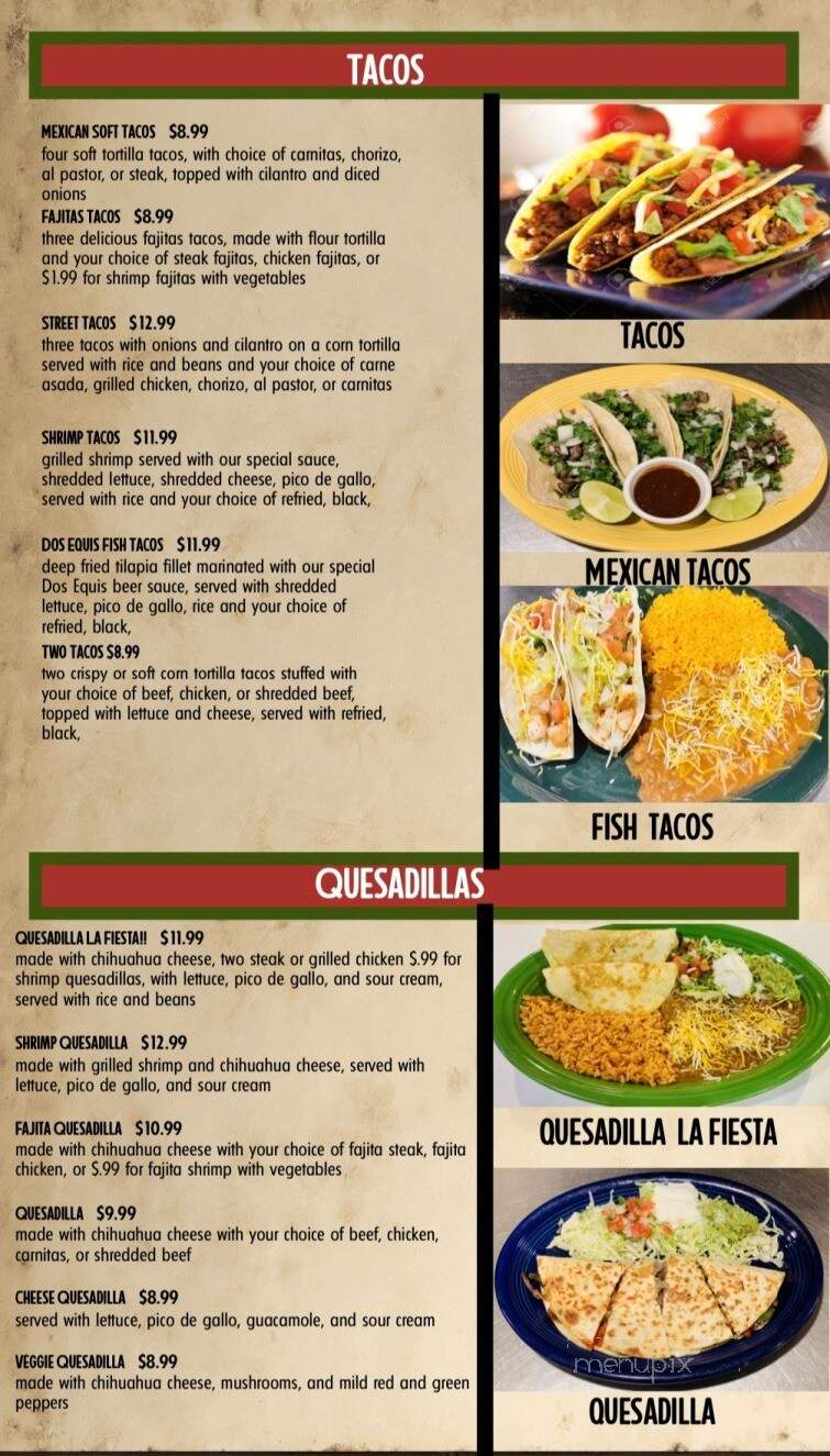 La Fiesta Mexican Grill & Cantina - Leavenworth, KS menu_pic