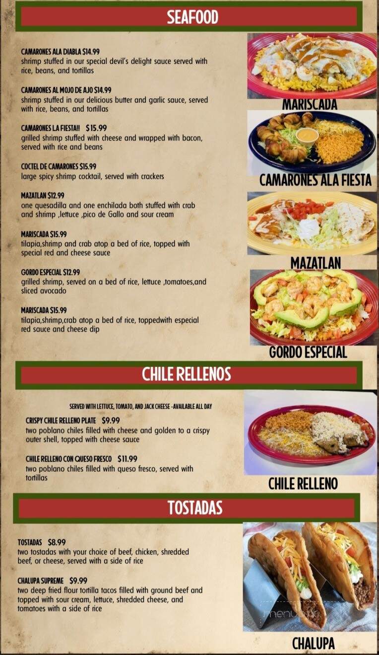 La Fiesta Mexican Grill & Cantina - Leavenworth, KS menu_pic