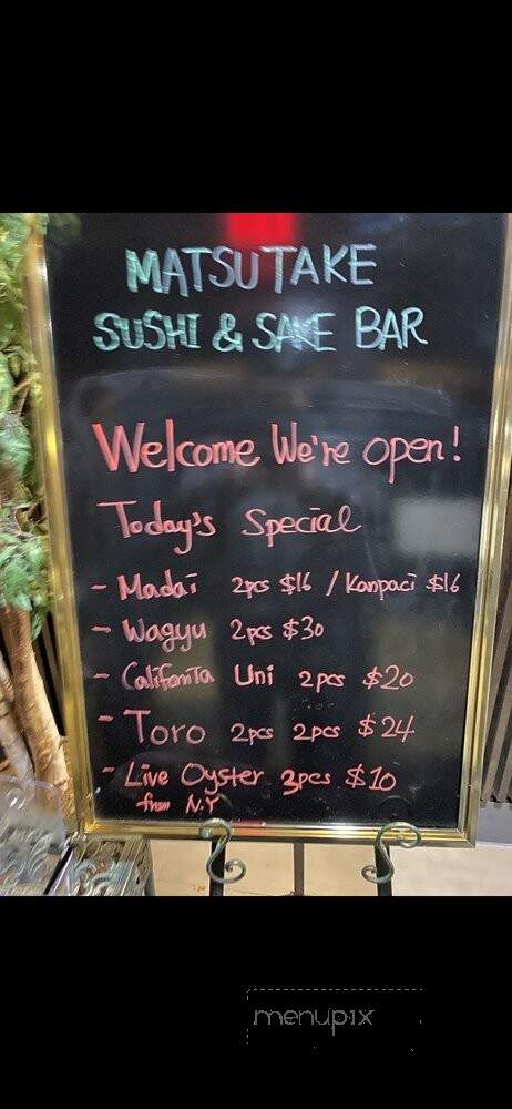 Matsutake Sushi & Sake Bar - Reston, VA menu_pic