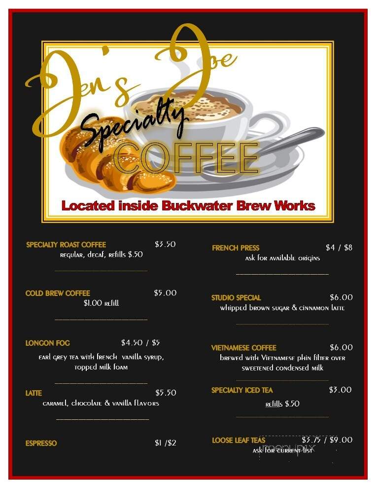 Buckwater Brew Works and Whiskey House - Carbondale, IL menu_pic