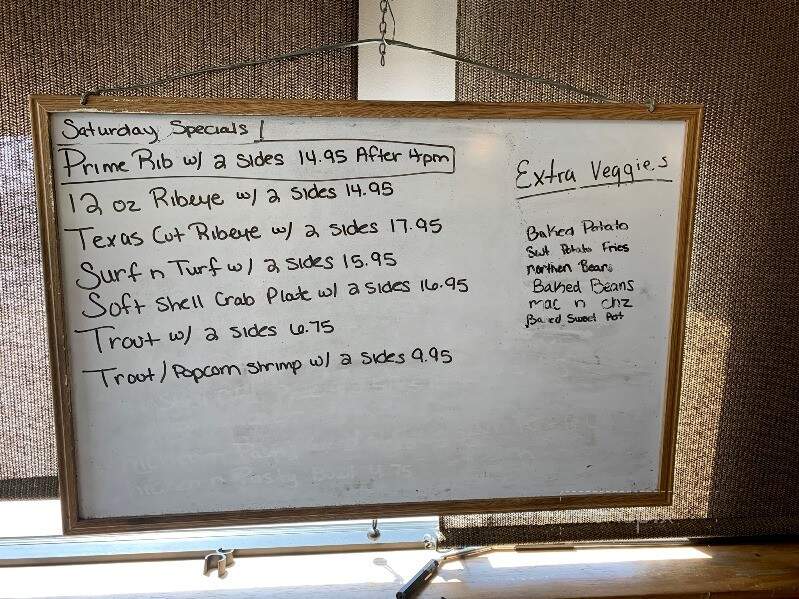 Frank and Shirley's - Aurora, NC menu_pic
