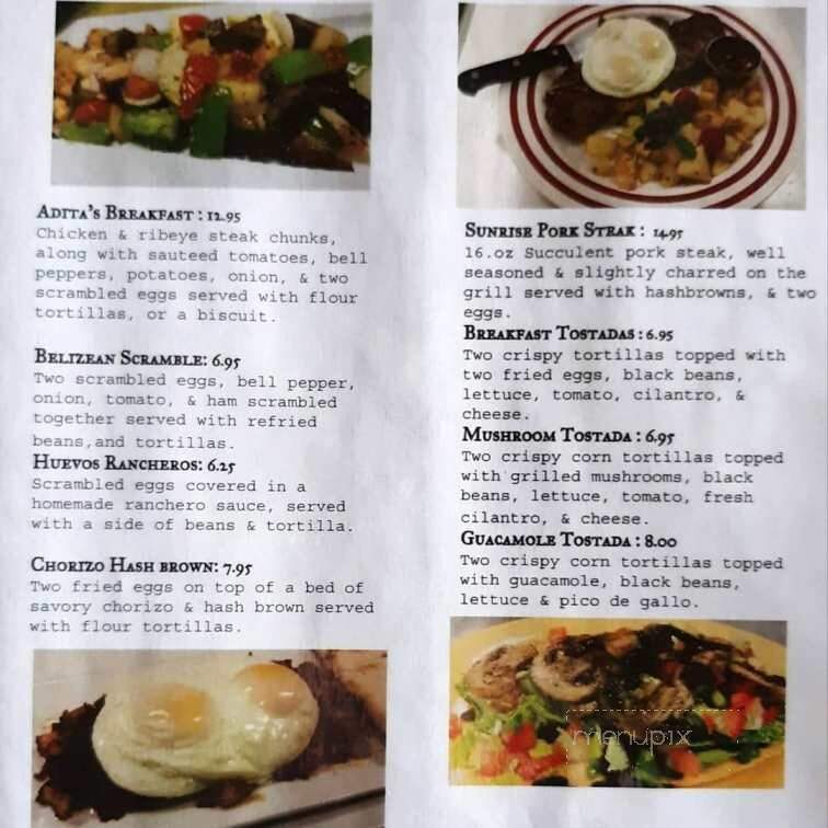 Adita's Seafood & Grill - Gassville, AR menu_pic