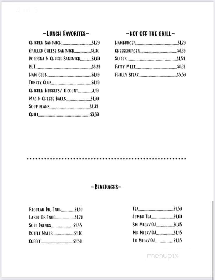 Kimbo's - Elizabethton, TN menu_pic