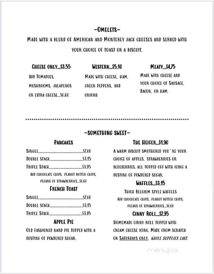 Kimbo's - Elizabethton, TN menu_pic