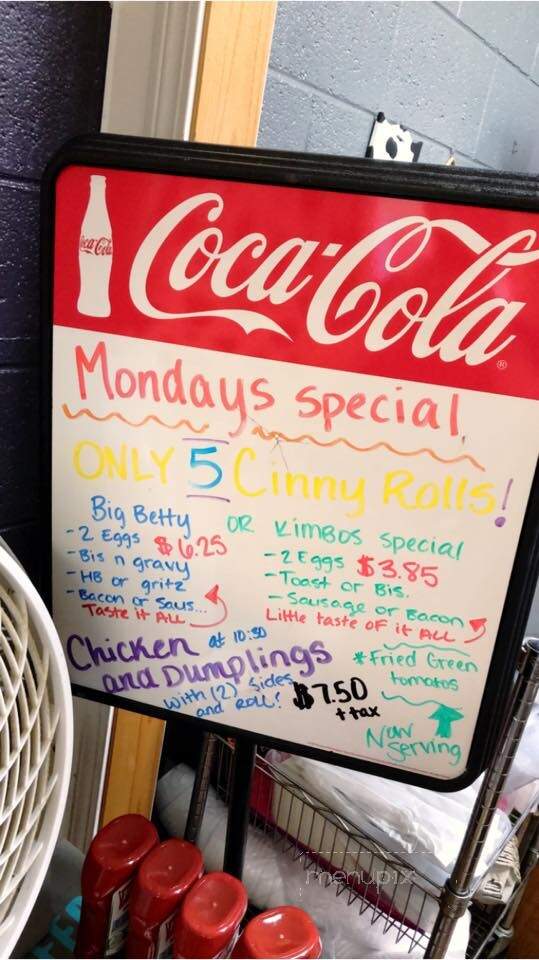 Kimbo's - Elizabethton, TN menu_pic