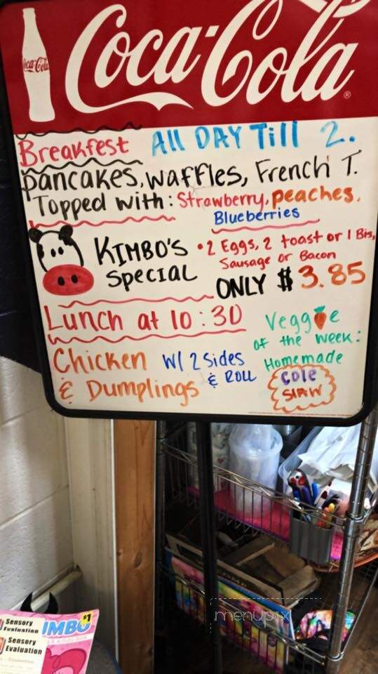 Kimbo's - Elizabethton, TN menu_pic