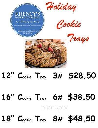 Krency's Bakery - Washington, PA menu_pic