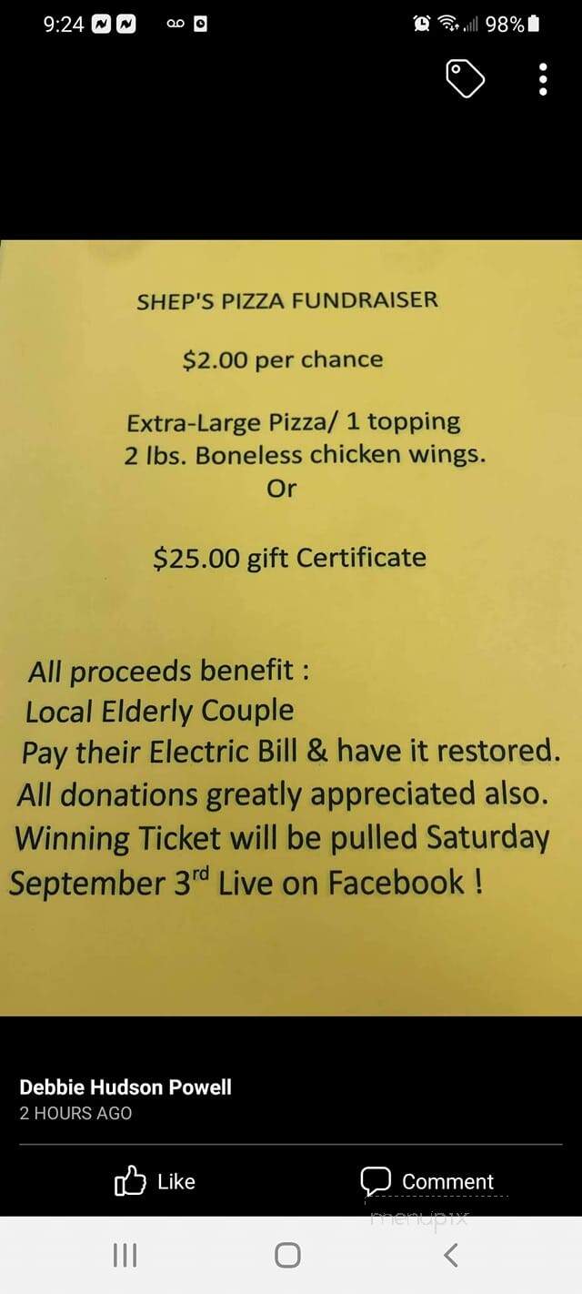 Shep's Pizza & Subs - Ridgeley, WV