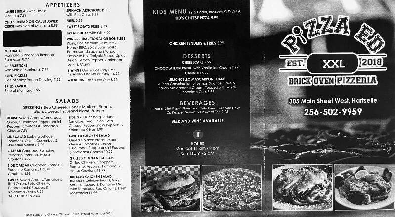 Pizza ED - Hartselle, AL menu_pic