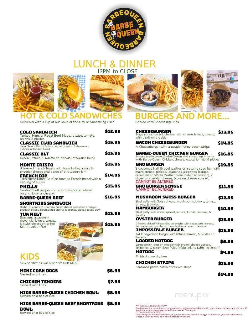 Barbe-Queen - Ocean Park, WA menu_pic