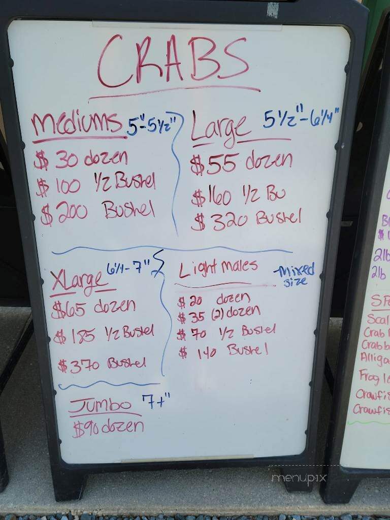Blough's Seafood - Denton, MD menu_pic