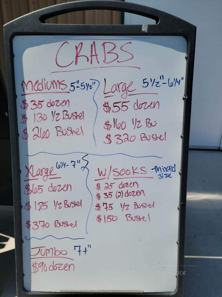 Blough's Seafood - Denton, MD menu_pic