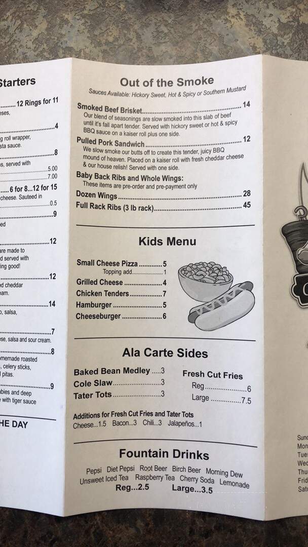 The Kick Stand Grille - Trafford, PA menu_pic