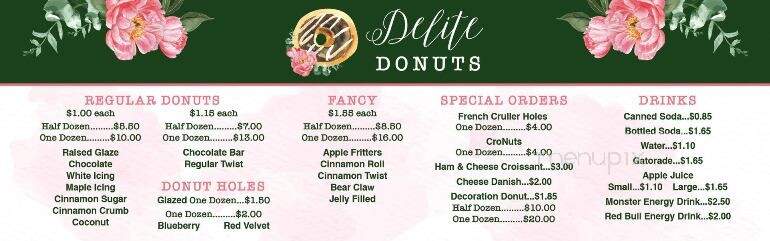 Delite Donuts - Danville, VA menu_pic