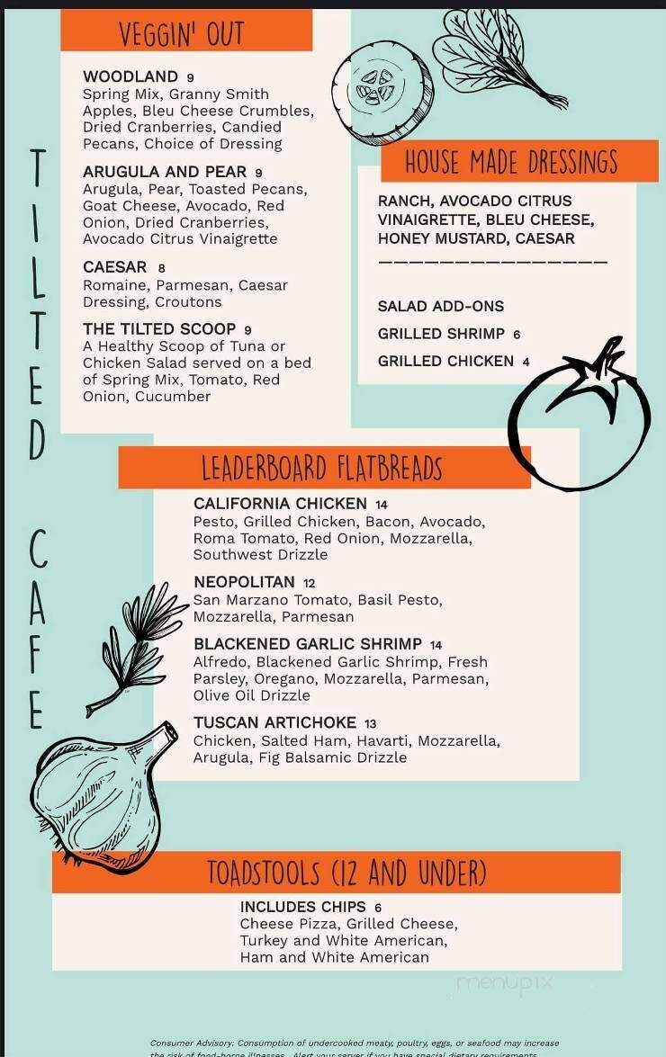 Tilted cafe - Hiawassee, GA menu_pic