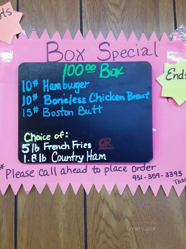 Humphrey's Meat Market - Lewisburg, TN menu_pic