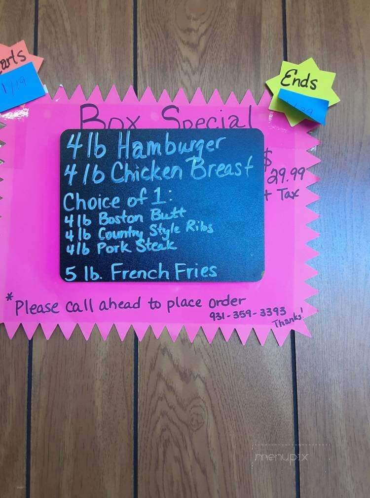 Humphrey's Meat Market - Lewisburg, TN menu_pic