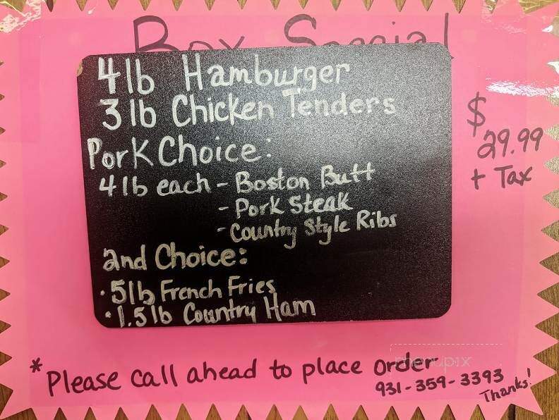 Humphrey's Meat Market - Lewisburg, TN menu_pic