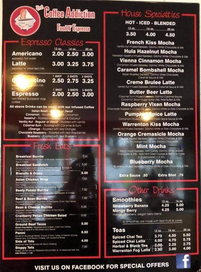 TAPS Espresso - Astoria, OR menu_pic
