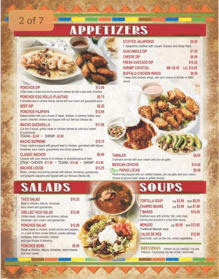 Los Panchos - Sulphur, LA menu_pic