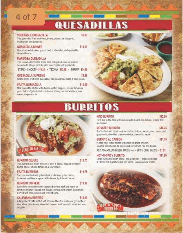 Los Panchos - Sulphur, LA menu_pic